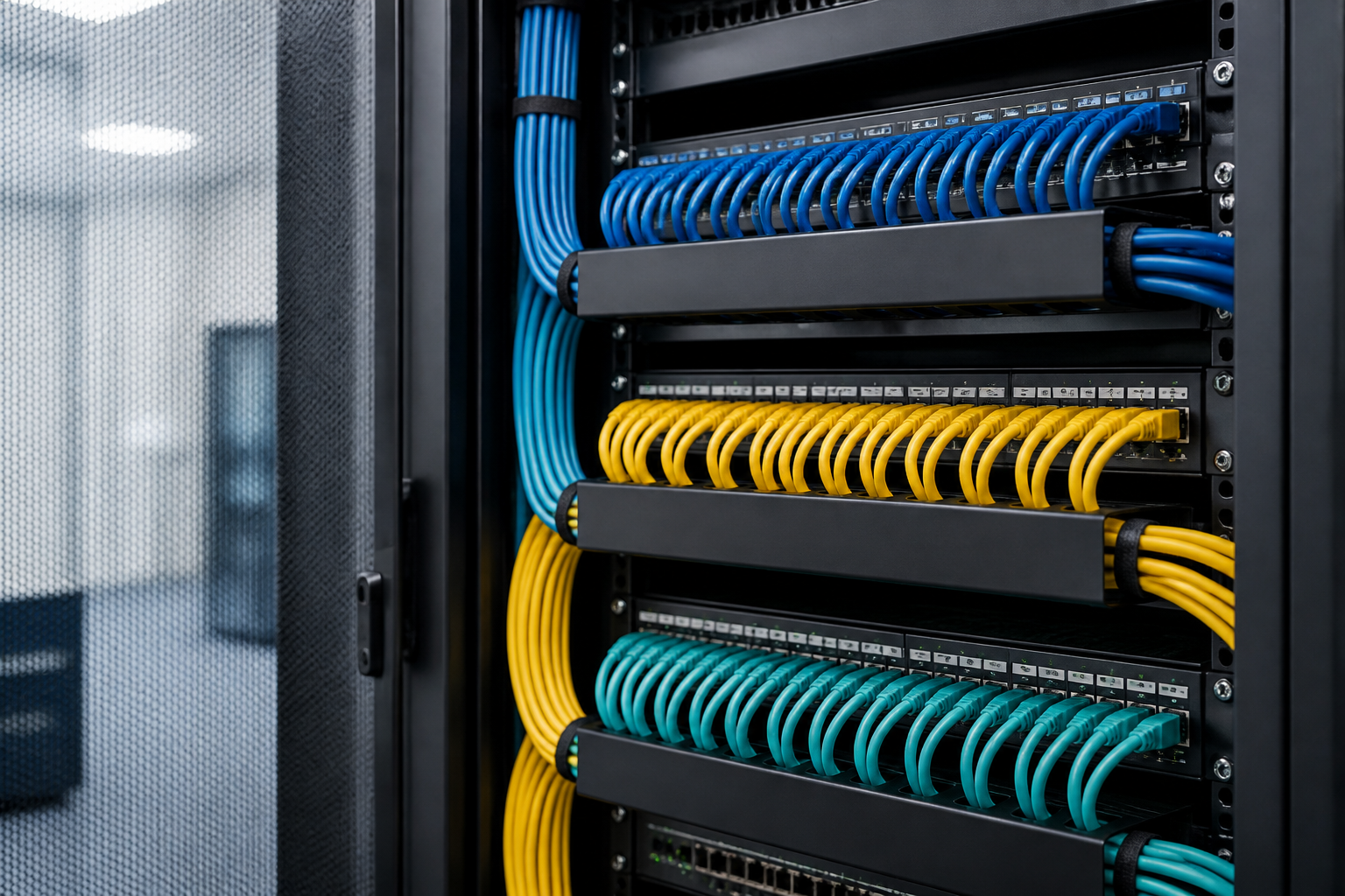 19 inch network cabinet cable management