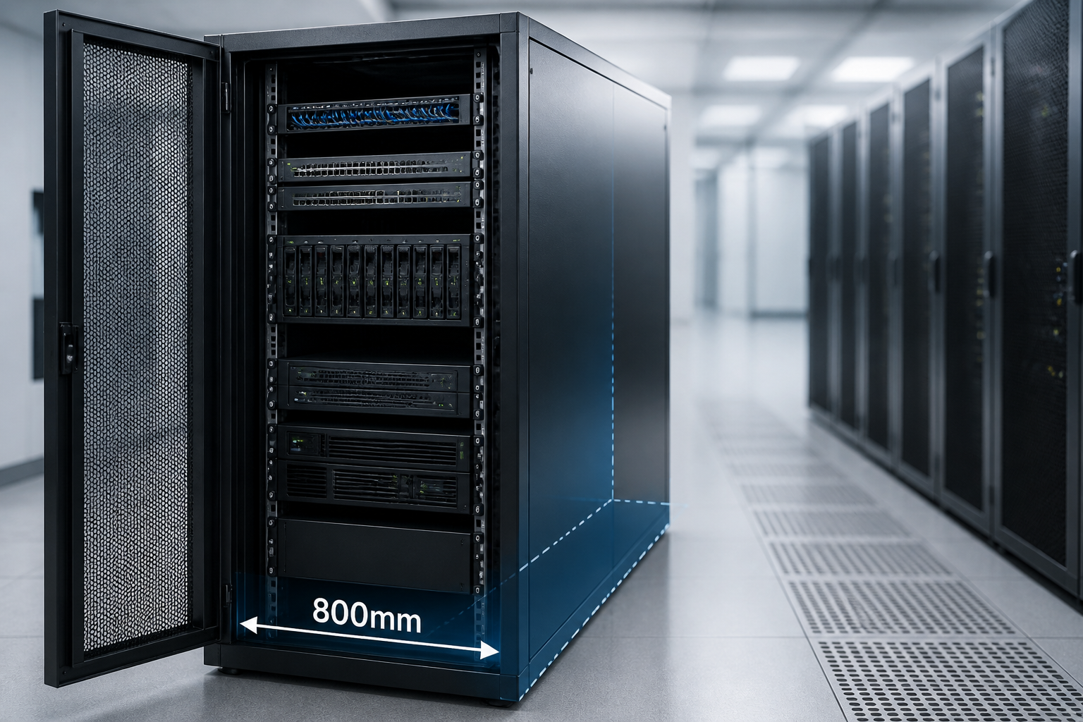 800mm deep server cabinet equipment fit