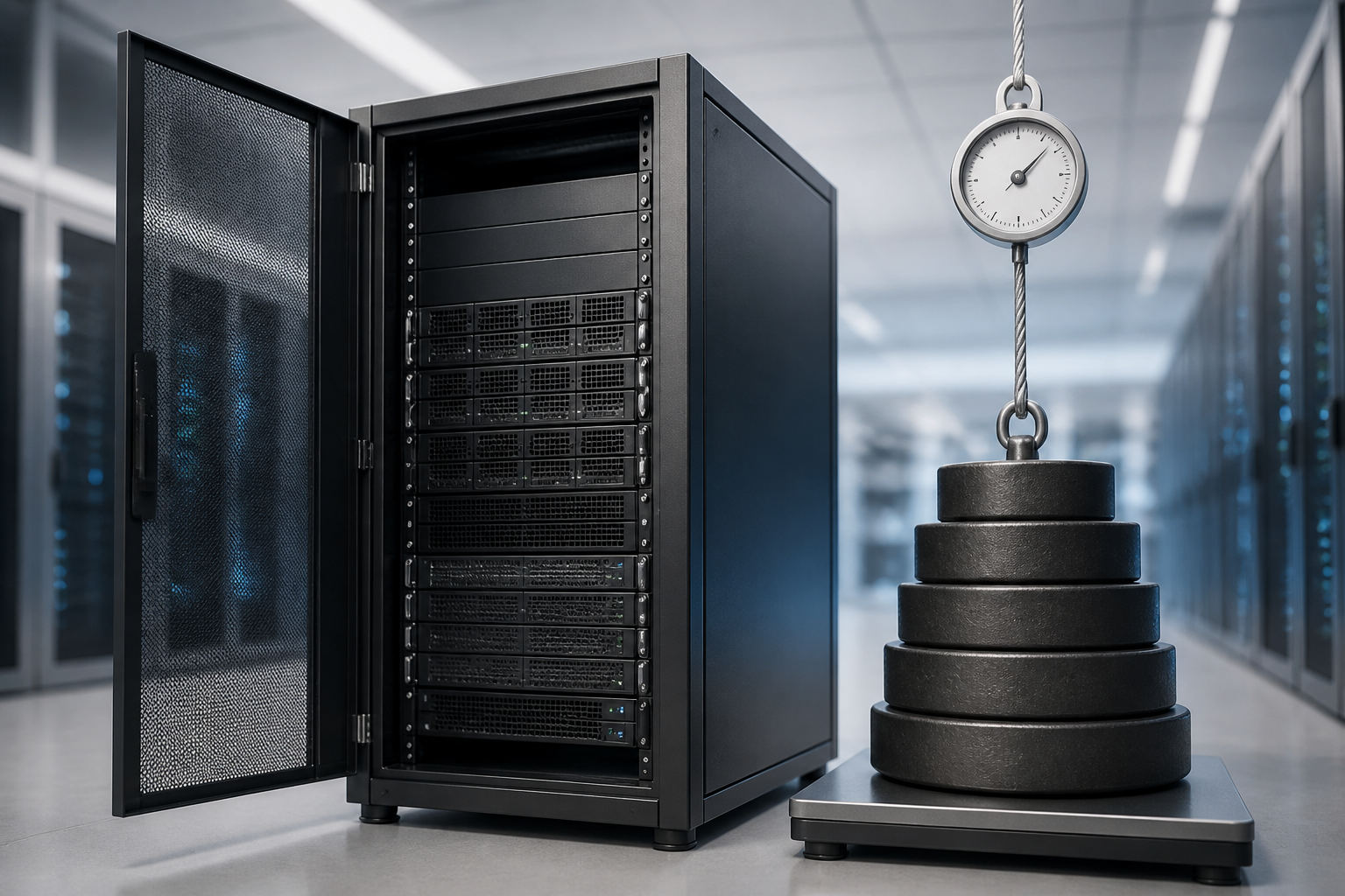 1000mm deep server cabinet weight capacity