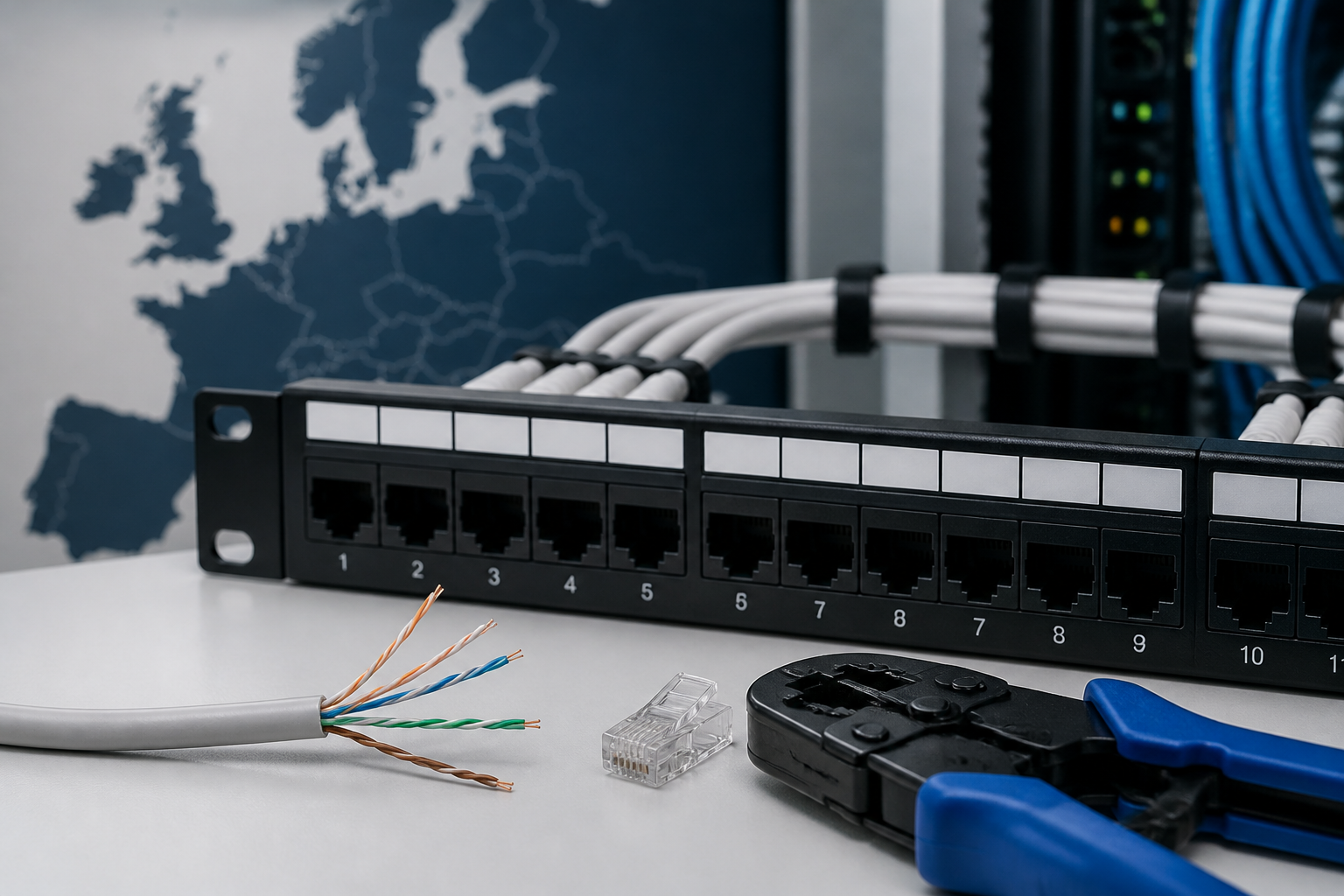 how to wire a Cat6 patch panel