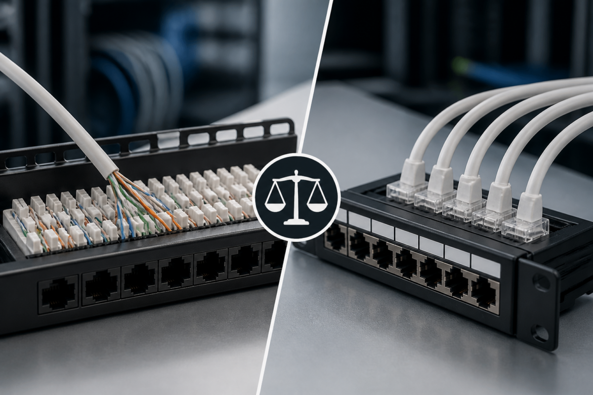 punch down vs feed through patch panel